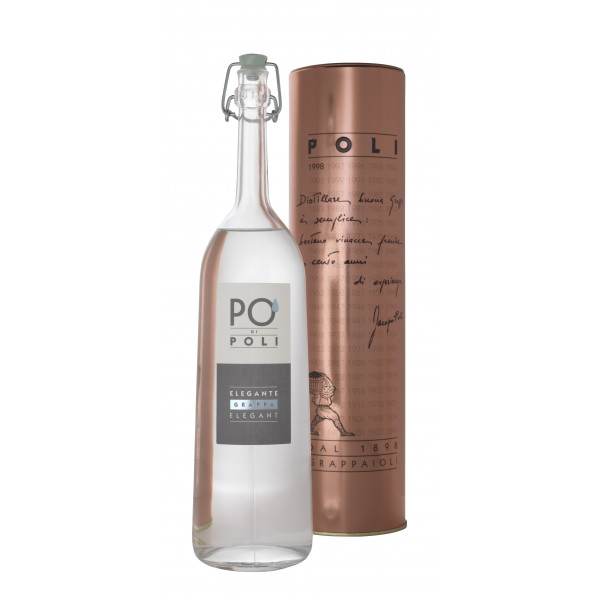 Grappa Pò di Poli Elegante 40° Distilleria jacopo Poli con tubo di rame 