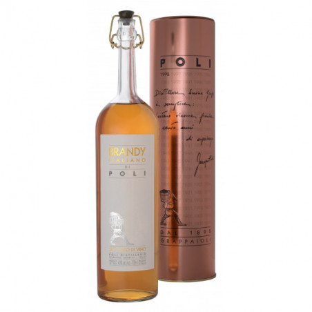 Brandy Italiano di Poli 40° Distilleria jacopo Poli con tubo di rame 