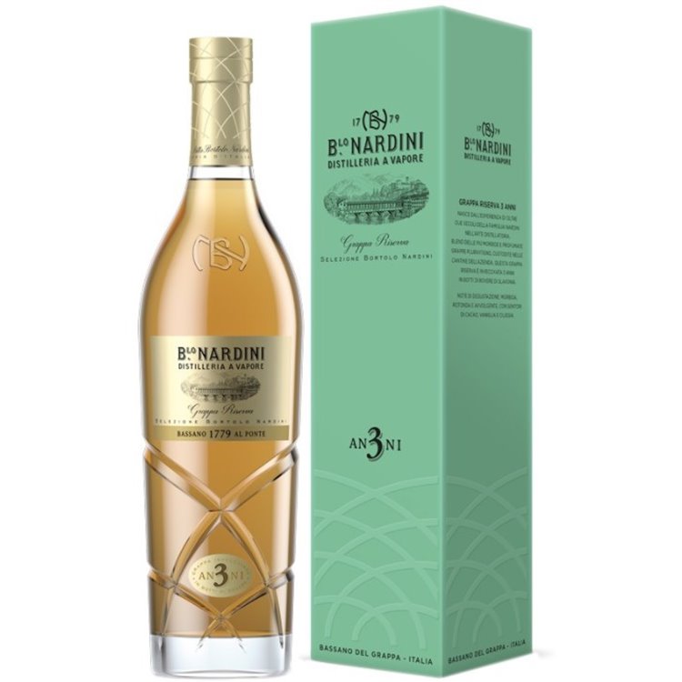 GESCHENKBOX: Grappa Riserva 3 anni 42° Selezione Nardini