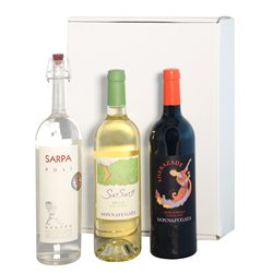 Confezione Regalo - I vini di Donnafugata e la Grappa Sarpa di Jacopo Poli
