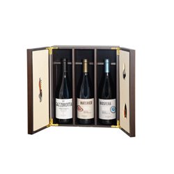 GESCHENKIDEE- Elegante Holzbox mit edlen Sommelier Accessoires - Sizilien und die Bio-Weine von Pellegrino