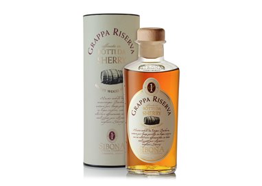Grappa Riserva in Sherryfässern gereift - Distilleria Sibona 0,5 l..
