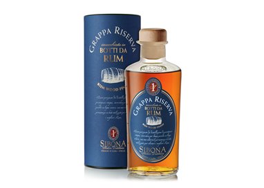 Grappa Riserva in Rumfässern gereift - Distilleria Sibona 0,5 l.