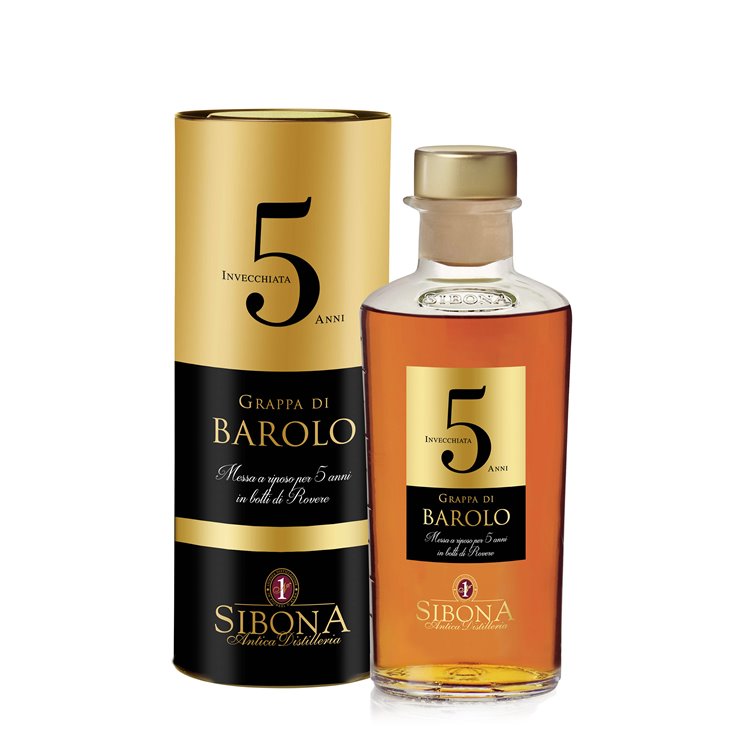 Grappa Barolo 5 Jahre alt - Distilleria Sibona 0,5 l.