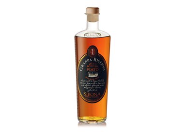 Grappa Riserva in Portweinfässern gereift - Distilleria Sibona 1,5 l.