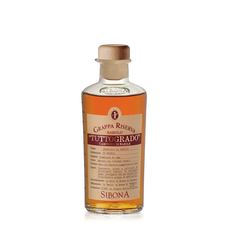 Grappa Invecchiata Tuttogrado di Barolo - Distilleria Sibona 0,5 l.