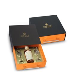 Gift box 1 bt. Grappa di Dolcetto with 2 glasses - Distilleria Sibona 0.5 l.