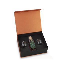 Distilleria Sibona - Gift Set Eleganza Sibona Grappa Riserva Botti Da Rum With 2 Glasses