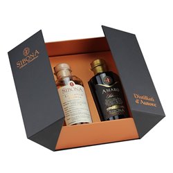 Distilleria Sibona - Sibona Grappa di Barbera + Amaro Sibona box set (2x 0,5 l.)
