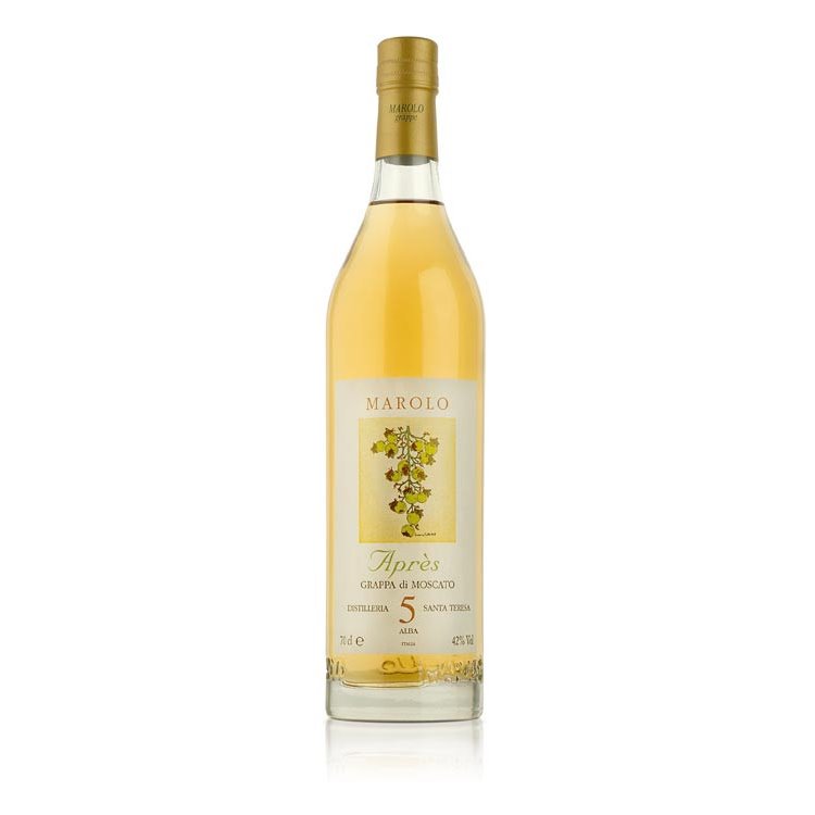 Grappa di Moscato  Après affinata 5 anni -  Distilleria Santa Teresa  Fratelli Marolo 0,70 l.