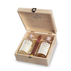 Distilleria Sibona - Geschenkbox Precious Moments Selection 2 bt x 50cl Grappa plus 1 Sibona Zigarre
