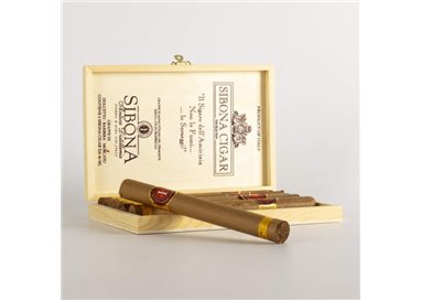 Distilleria Sibona - Gift Box Cigars with Grappa Monovitigno Dolcetto, Barbera, Moscato wooden box of 6 pcs.