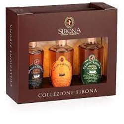Distilleria Sibona - 3 Grappas of Port, Madeira, Tennessee Whiskey MINI Size 20 cl. (In elegant case of 3)