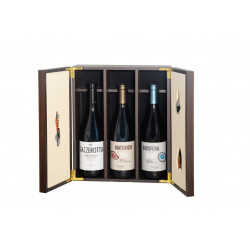 GESCHENKIDEE- Elegante Holzbox mit edlen Sommelier Accessoires - Sizilien und die Bio-Weine von Pellegrino