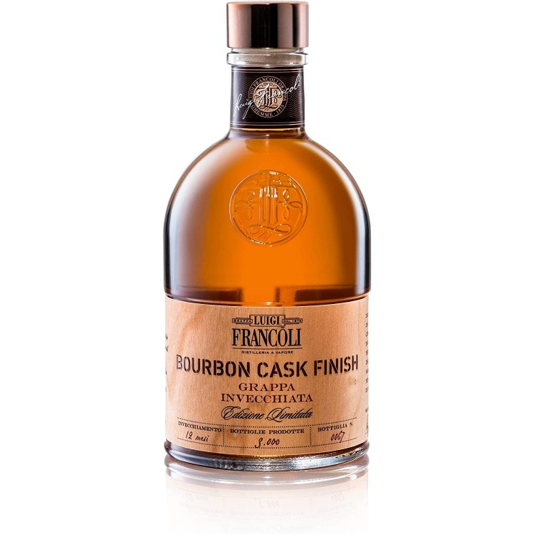 Buy online Distilleria Francolli - Grappa Francoli " Grappa BOURBON Cask Finish" 40.0% vol. 50 cl at an exceptional price. Disco