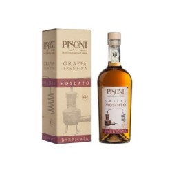 Distilleria Pisoni - Grappa Barricata Moscato (astucciata) 70cl 45°