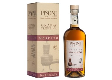 Distilleria Pisoni - Grappa Barricata Moscato (astucciata) 70cl 45°