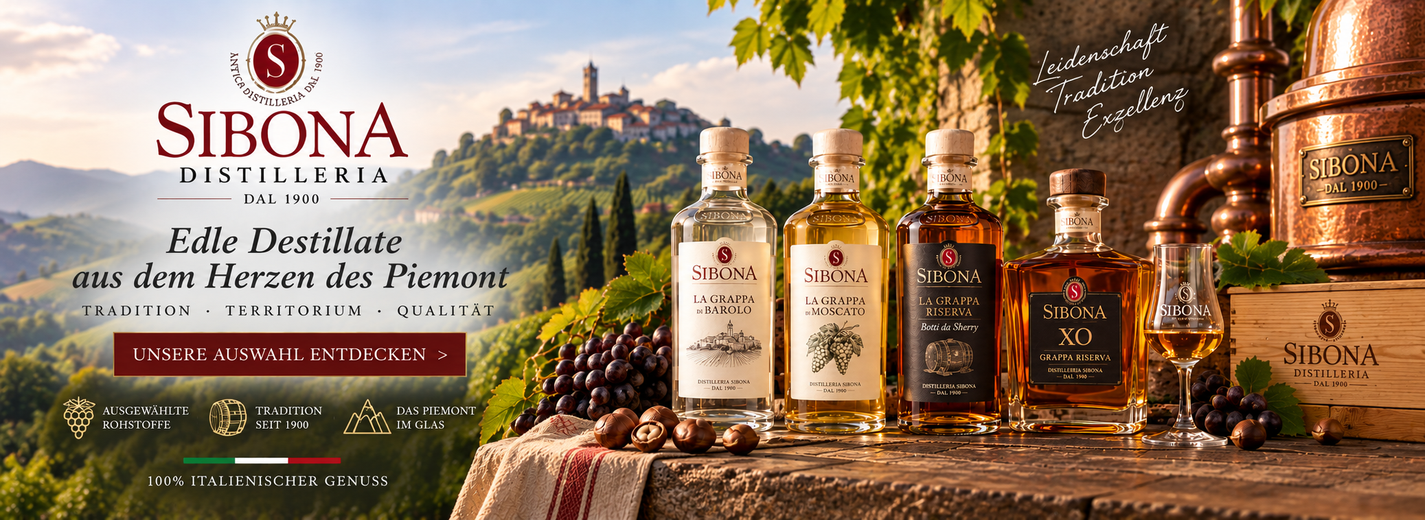 Entdecken Sie Grappa und Spirituosen von Sibona
