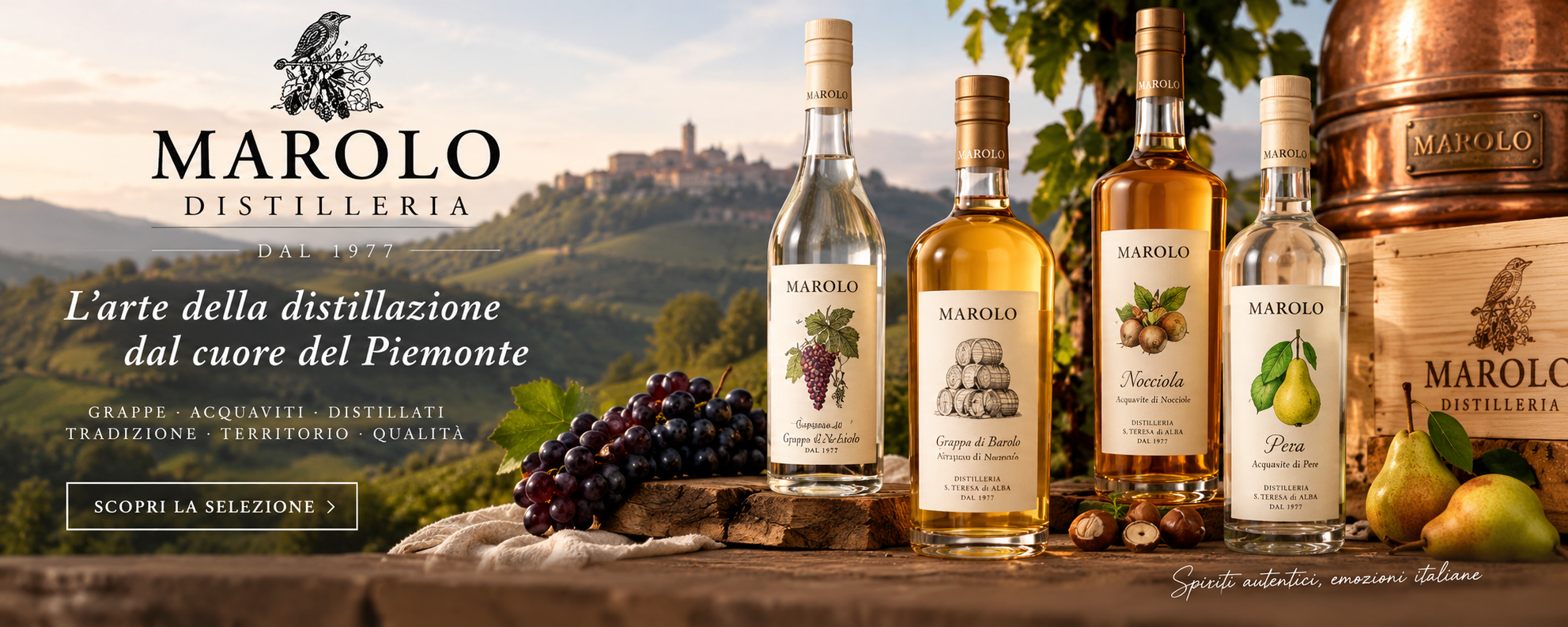 Scopri le grappe e i distillati Marolo